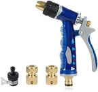 Brass Garden Hose Tap Connector 14pcs High Pressure Durable Handheld Water Gun Accessories Garden Lawn Watering Car Wash Sprinkler Tool Hose Adjustable Brass Nozzle - Image 5