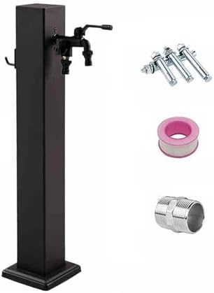 304 Stainless Steel Garden Hose Stand with Faucet - Outdoor Antifreeze Water Dispenser for Easy Irrigation & Washing, Durable Vertical Hose Holder by Unknown