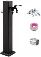 304 Stainless Steel Vertical Garden Hose Stand with Faucet, Outdoor Water Dispenser Hydrant for Irrigation and Washing, Antifreeze Design, Durable Construction by Unknown
