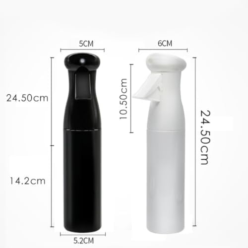 HEALLILY Hand Press Spray Bottles Big Capacity Black 3pcs ABS - Image 2