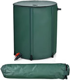 Happygrill 60 Gallon Collapsible Rain Barrel, PVC Rain Water Collection Barrel with Spigot Water Storage Container & Top Mesh, Portable Rain Barrels to Collect Rainwater from Gutter for Garden Lawn by HAPPYGRILL