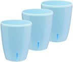 Santino 5.9 Inch ORCHIDEA Self Watering Pots for Orchids in Blue (Set of 3) - Decorative Wicking Planter with w/Great Aerification, Drainage and Water Level Indicator by Smart+Planters