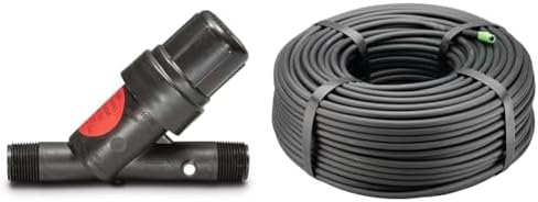 Rain Bird 30 PSI Drip Irrigation Pressure Regulating Filter & 250' Roll of 1/4" Distribution Tubing by Unknown