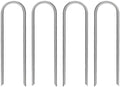 AAGUT U Shaped Garden Stakes 6 Inch, Galvanized Landscape Staples for Tube by AAGUT