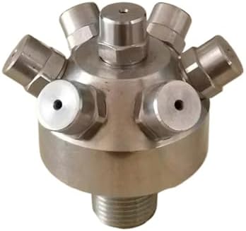 High Pressure 360 Degree 7 Holes Multi-Head Full Cone Spray Rotating Tank Cleaning Nozzle(1 Male 7hole 2.0mm) by Unknown