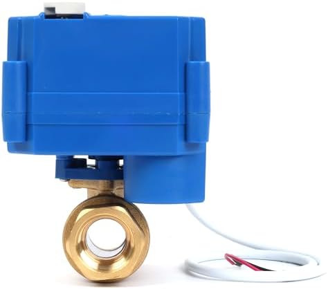 U.S. Solid 1/2 in Brass Motorized Ball Valve, 9-24 V AC/DC, 2-Wire Auto Return, Normally Open, Full Port, Manual Override, Position Indicator - Image 5