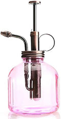 Plant Mister- Pink Glass Bottle & Brass Sprayer (Antique Copper) by Purism+Style