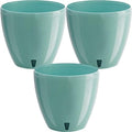 DECOPOTS - 3 Pack Self Watering Planter - Indoor Decorative Flower Pot with Drainage Cartridge and Water Level Indicator (5.5", Jade) by DecoPots-SelfWateringPots