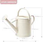 Metal Watering Can for Outdoor Plants, Watering Can 1 Gallon,Cream White - Image 3