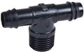 USA MADE - 25-Pack - 1/2" Inch Drip Irrigation Connectors/Hydroponics Barbed Connector Fitting, (Fits of 16mm.520 ID Drip Tubing) (1/2 Inch MNPT Adapter Tee) by OneStopOutdoor