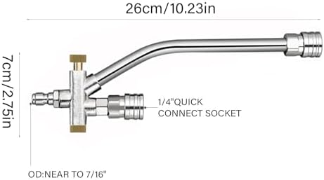Stainless Steel Double End Connector Pressure Washer Wand with 5 Nozzle Tip Fit for Comprehensive Power Washing Sprayer - Image 3