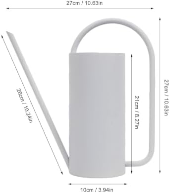 Long Spout Watering Can, 1500ml 304 Stainless Steel (White) - Image 2