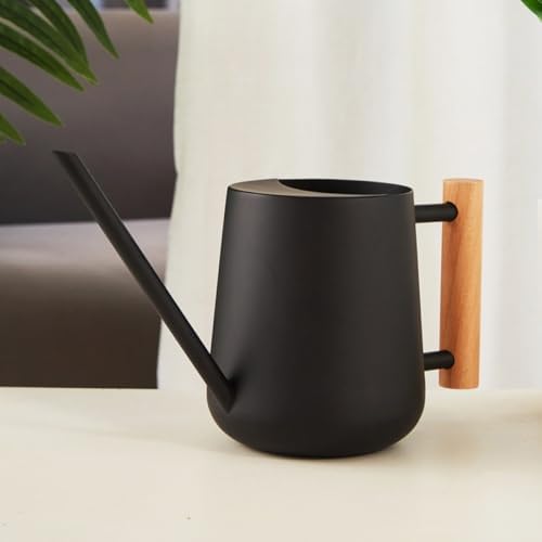 Indoor Plant Watering Can with Long Spout 900ml Metal Black - Image 7