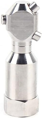 1" Cleaning Nozzle, 360° Rotating Spray Nozzle, 303 Stainless Steel Washing Nozzle, 50L/Min Flow High Pressure Continuous Rotary Washer Nozzle for Barrel Tank Cleaning by Milzeone