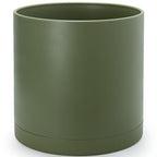 D'vine Dev Plastic Planter Pot with Saucer, 16 in, Olive, 74-X-I-5 by DvineDevPlanterPotsandStand
