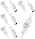 Chunful 10 Pcs 1/4" Quick Disconnect Connect Hose Barb Insert Fittings Plastic Male Female Coupling Connector 5 Female and 5 Male Connectors by Chunful