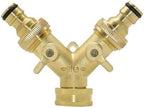 Garden Tap Splitter Brass Garden Hose Splitter 2 Way Tap Y Type Watering Connector Garden Tap for Outdoor Faucet for Outdoor (B) by Unknown