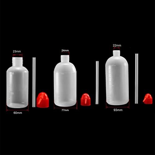 XYWHPGV Plastic Washing Bottle Squeeze Bottle Plant Succulent Watering Can 250ml + 500ml + 1000ml Red Narrow Mouth LDPE Tip Liquid Storage, Pack of 6(96781 243dc 04f84 94b70 5cf91 847cd - Image 3