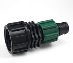 10-Pack - USA MADE Premium Drip Tape Irrigation Tubing FEMALE HOSE SWIVEL, (5/8" or .625" - .645") Universal Perma-Loc Connector Barbed Locking Fitting - Fits All Brands 16mm Drip Tape AG Tubing by OneStopOutdoor