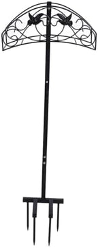 Garden Hose Holder, Freestanding Water Hose Storage Stand, Heavy Duty Detachable Hose Hanger with Top Storage Basket, Easy Installation, Iron Material for Outside Yard - Image 7