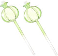 2pcs Cactus Shaped Glass Self Watering Stakes for Plants by VINTORKY
