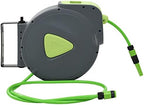 Automatic Retractable Water Hose Reel, 100ft Wall Mounted Garden Hose with 6.6ft Lead-in Hose, Includes Spray Nozzle and Hose Guide System for Yard Irrigation and Car Cleaning - Image 2