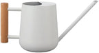 Watering Can for Indoor Plants, Small Watering Cans for House Plant Garden Flower,Watering Can 900ml Stainless Steel Long Spout Wooden Handle Elegant Flower Watering Pot (White) by Unknown