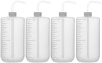 stonylab Chemical Wash Bottle, 4-Pack Plastic Safety Lab Squeeze Wash Bottle, LDPE with Narrow Mouth, 1000 ml / 4 Bottle by StonyLabScientific