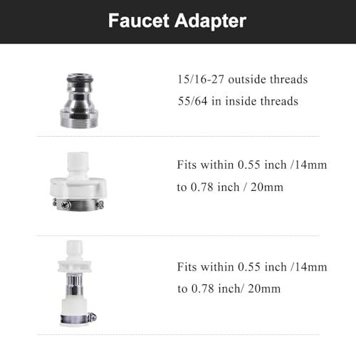 portable washer hose, 3/4" Washing Machine Fitting, Quick-Connect Sink (Burst Proof) - Image 4