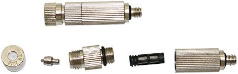 Hose Connector 3/16" Male Thread Misting Sprayers with Net Filter Stainless Steel Garden Cooling Humidify Misting System Water Sprinkler 40 Pcs (Color : 0.1 mm Mist) - Image 6