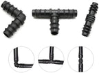 2~30PCS PE Pipe Barb Connectors Tee Elbow Repair End Garden Water Drip Irrigation Connector Joints 16mm 20mm 25mm(Elbow,25MM-30 PIECES) - Image 6