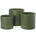 D'vine Dev 3-Pack Plastic Pots & Saucers, 10/12/14 in, Olive, 74-V-I-6 by DvineDevPlanterPotsandStand