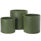 D'vine Dev 3-Pack Plastic Pots & Saucers, 10/12/14 in, Olive, 74-V-I-6 by DvineDevPlanterPotsandStand