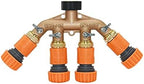 Hose Connector Adapter Garden 1/2 3/4 Inch Hose 2/4 Way Garden Faucet Hose Distributor Brass Plastic Zinc Alloy Y Type Watering Pipe Joint Distributor (Color : Gold) - Image 5
