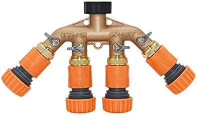 Hose Connector Adapter Garden 1/2 3/4 Inch Hose 2/4 Way Garden Faucet Hose Distributor Brass Plastic Zinc Alloy Y Type Watering Pipe Joint Distributor (Color : 3I4 hose) - Image 5