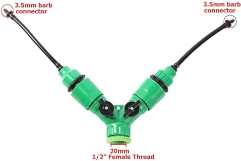 Y-type Shunt Valve Garden Irrigation System Water Splitter 2 Way Y Shape Quick Connector Tap Adapter Controller(Connect 3I8 hose) - Image 2