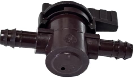 NETAFITM Drip Irrigation Barbed Fittings,3/8" 12MM Black Drip Tubing Coupler Elbow Tee Reducer Adapter for drip line with 0.426" ID (Shut-Off Valve -12mm (3/8") Insert (Ins x Ins), 10 Count) - Image 6
