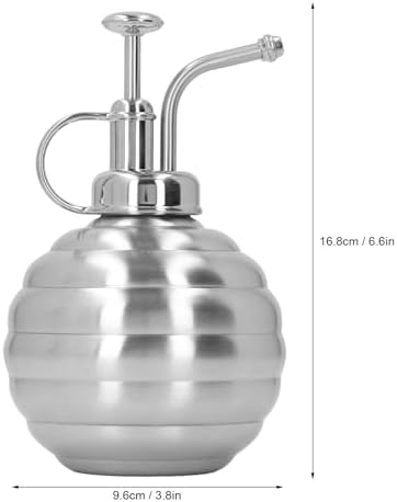 Plant Spray Bottle, 400ml Stainless Steel Plant Sprayer, with Top Pump for Watering Potted Plants, Water Misting Orchids, Succulents, wash, Hairstyling (Silver) - Image 2