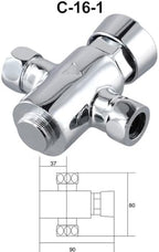 Self-Closing Heavy Duty Shower Valve, Chrome Timed Non Concussive Exposed Shower Valve for Gym Pool Schools Brass Construction - Image 7