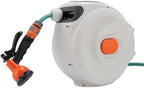 Retractable Garden Hose Reel Wall Mounted Water Hose Reel 20m Plastic Auto Rewind with Any Length Lock Sprayer for Garden Watering Car Wash Patio Use (10m / 32.8ft) - Image 7