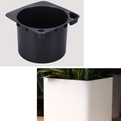 Alasum Self Watering Flower Pot and Detachable Planter Large Capacity Plastic with Double Layer Design and Thick Cotton Rope Featuring Convenient Water Surplus Observation for Desk Use - Image 4