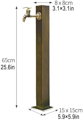 304 Stainless Steel Outdoor Water Column Fountain, Stylish Square Hose Faucet for Garden Irrigation & Washing, Durable & Elegant Garden Feature (Size 4) - Image 2