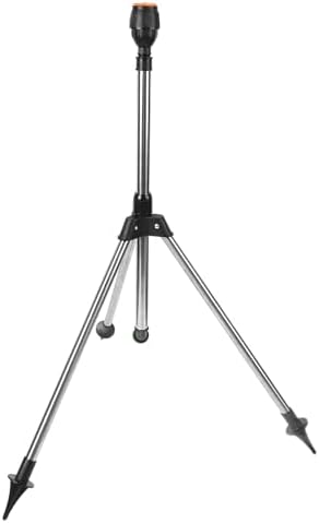 Headerbs Tripod Sprinkler, Stainless Steel ABS Sprinkler Tripod with 360 Degree Rotating Irrigation Head, Liftable Automatic Watering Stand for Garden Lawn Yard - Image 3