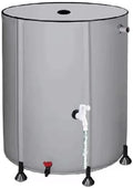 PVC Rain Barrel for Rainwater Collection, 42.3 Gal/160L Portable Gutter Catcher Tank with Spigot - Durable White Storage Container, Eco-Friendly Water Saver Solution by Unknown
