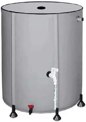 100L Portable PVC Rain Barrel for Rainwater Collection from Gutters, White Rain Catcher Tank with Spigot, Eco-Friendly Water Storage Solution (13-264 Gal) by Unknown