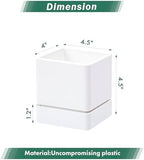 D'vine Dev 3-Pack Plastic Herb Planter Pots, 4 in, White, 76-Y-A3-1 - Image 2