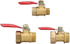 Hose Connector Adapter 1/2" Male To Female Threaded Brass Ball Valve Agriculture Garden Water Pipe Switch Water Flow Water Stop Connector 2 Pieces (Color : Silver) - Image 7