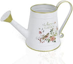 Cute Small Watering Can Indoor Plants Garden Metal Decorative Watering Cans for Outdoor Plants Bonsai Outdoor Garden Flower Decorative (White, 1.5L, 50.7 Oz) by Z%C2%B2BellaDecor