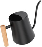 Indoor Watering Can, Stainless Steel Wooden Handle Watering Pot with Long Spout, Cute Decorative Metal Gardening Small Water Ca for Hanging Plants, Wall Plants (Matte Black) - Image 7