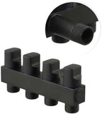 Brass Garden Hose Splitter 4 Outlet - Leak for proof Water Distributor with Flow Control Valves - Outdoor Faucet Manifold for Lawn Watering - 3/4 Inch Connection Black(Black) - Image 7